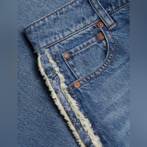 Alice + Olivia Denim Wide-Leg Jeans with Side Accent - Picture 6 of 6